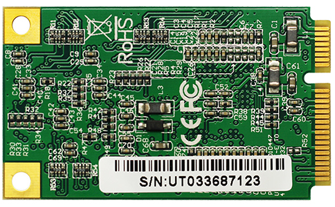 工業(yè)級迷你串口擴展卡_UT-7784B Mini PCI-E轉4口RS-232高速多串口卡